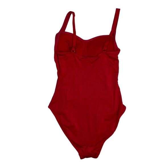 Bond-eye Australia Pink Light Red One Piece Swimsuit bondeye twist ruched Swim - Picture 4 of 6